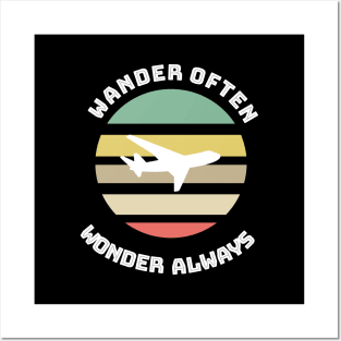 Wander often Wonder always Posters and Art